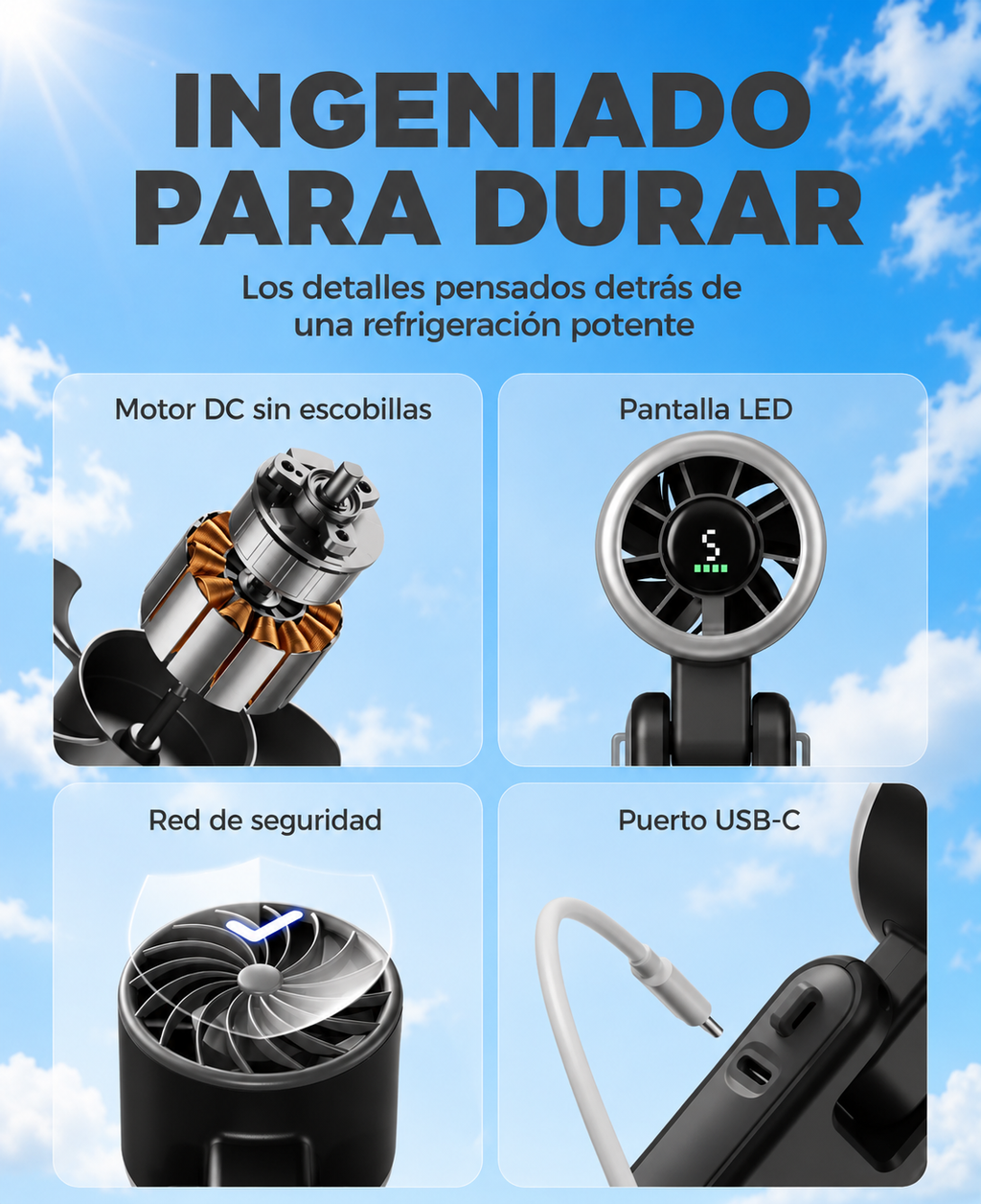 Ventilador Portátil Recargable USB
