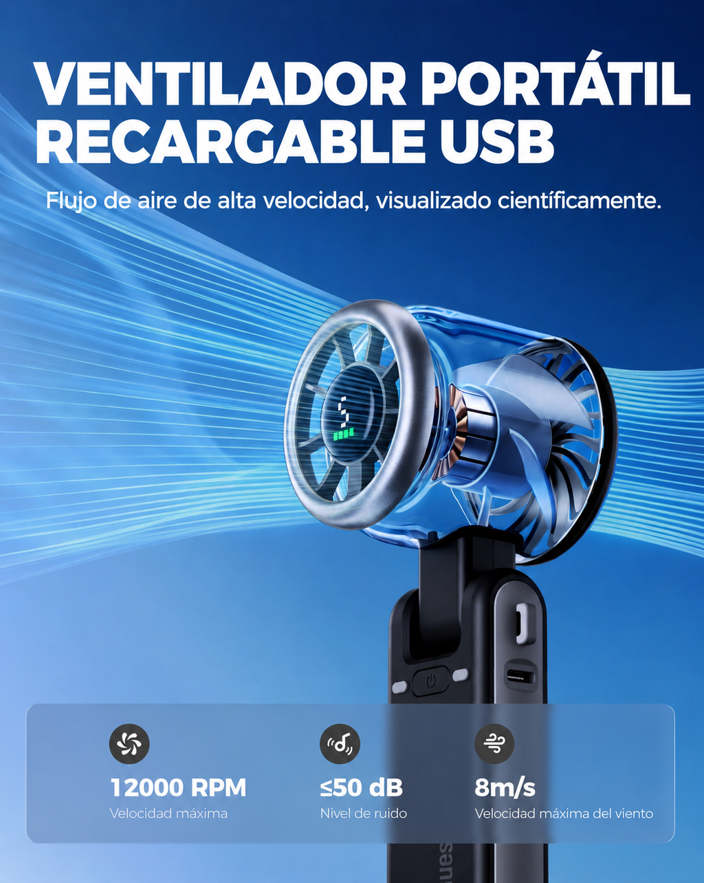 Ventilador Portátil Recargable USB